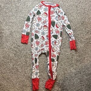 Caden Lane Red and White Holiday Footie